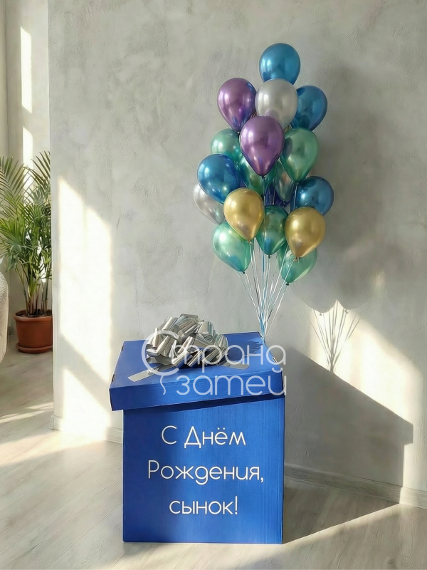set-syurprizik-korobka-syurpriz-malchiku-nizhniy-novgorod.jpg Сет шаров «Сюрпризик», коробка-сюрприз с надписью и 20 шаров хром для мальчика, Нижний Новгород