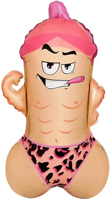 shar-figura-mister-pi-pi-devichnik-69sm Шар-фигура Мистер Пи-Пи в шапочке 69 см с гелием для девичника, Нижний Новгород